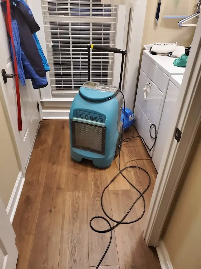 Commercial dehumidifier deployed for Flood Damage Cleanup in Bedminster